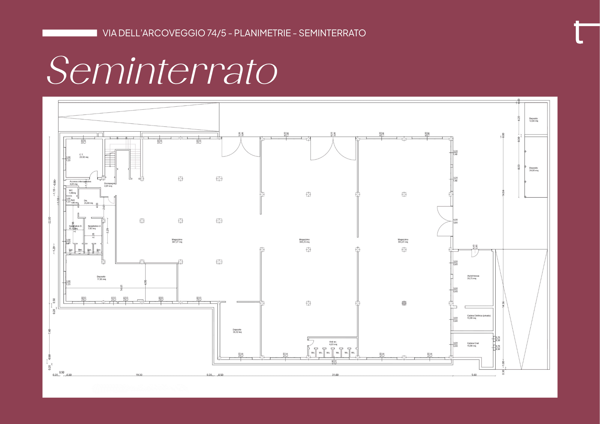 Planimetria seminterrato