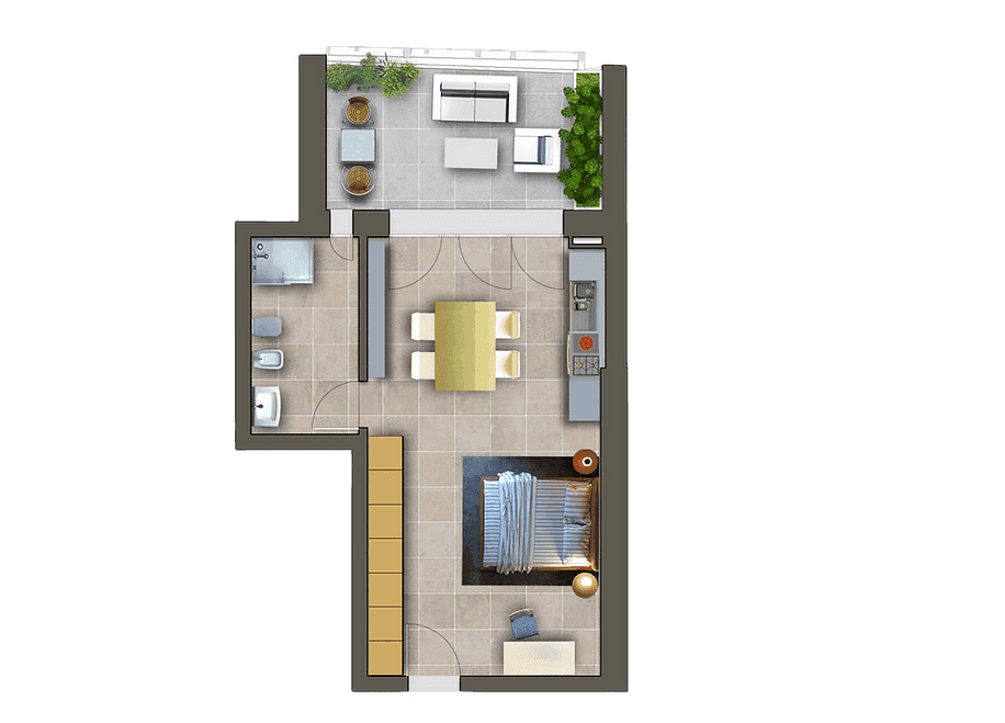 Floor plan Studio Apartment 