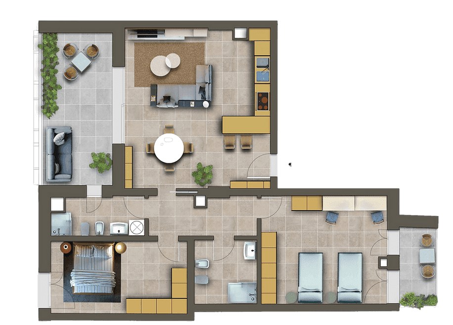 Floor plan Two-Bedroom Apartment